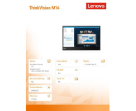 Lenovo 14'' ThinkVision M14 61DDUAT6EU Czarny - 1459942 - zdjęcie 9